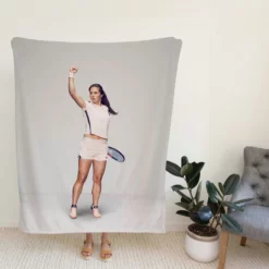 Daria Kasatkina Energetic Russian Tennis Player Fleece Blanket