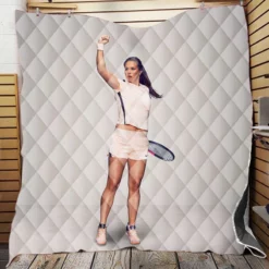 Daria Kasatkina Energetic Russian Tennis Player Quilt Blanket