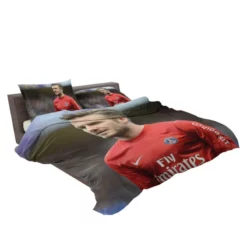 David Beckham Active Player in Red Jersey Bedding Set 2