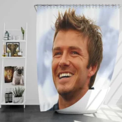 David Beckham English Football Player Shower Curtain
