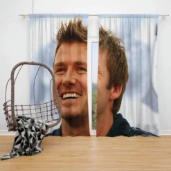 David Beckham English Football Player Window Curtain