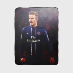 David Beckham Excellent PSG Player Fleece Blanket 1