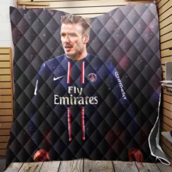 David Beckham Excellent PSG Player Quilt Blanket