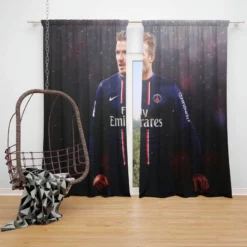 David Beckham Excellent PSG Player Window Curtain