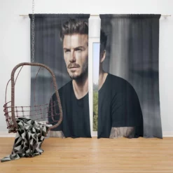 David Beckham FIFA Word Cup Player Window Curtain