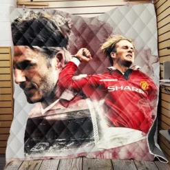 David Beckham Manchester United Football Player Quilt Blanket