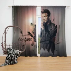 David Beckham Professional English Footballer Window Curtain