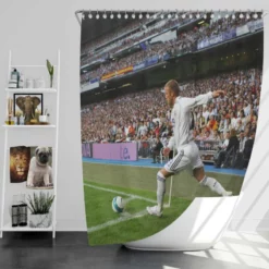 David Beckham Real Madrid Famous Player Shower Curtain
