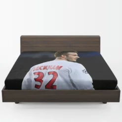 David Beckham in White Jersey Fitted Sheet 1