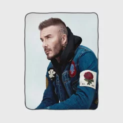 David Robert Joseph Beckham Football Player Fleece Blanket 1