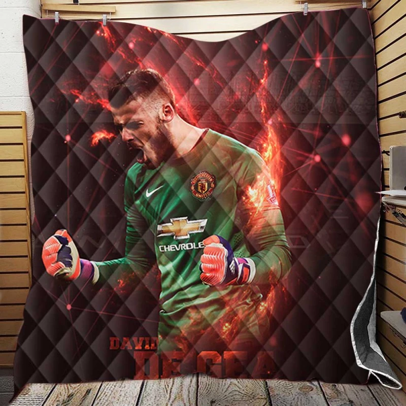 David de Gea Awarded Man United Football Player Quilt Blanket