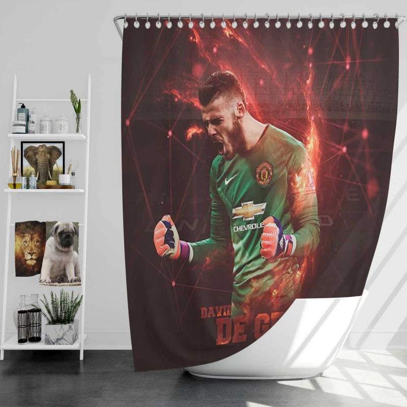 David de Gea Awarded Man United Football Player Shower Curtain