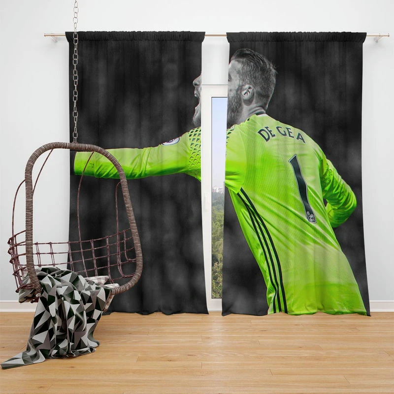 David de Gea Classic Manchester United Football Player Window Curtain