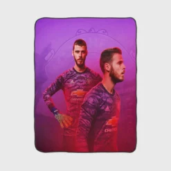 David de Gea Energetic Goalkeeping Football Player Fleece Blanket 1