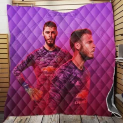 David de Gea Energetic Goalkeeping Football Player Quilt Blanket