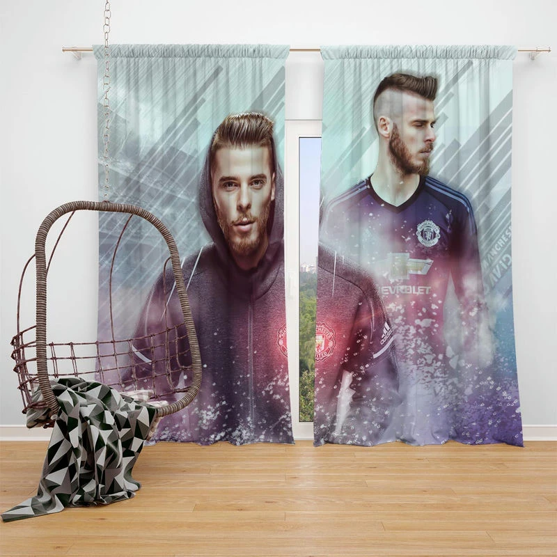 David de Gea Excellent Spanish Football Player Window Curtain