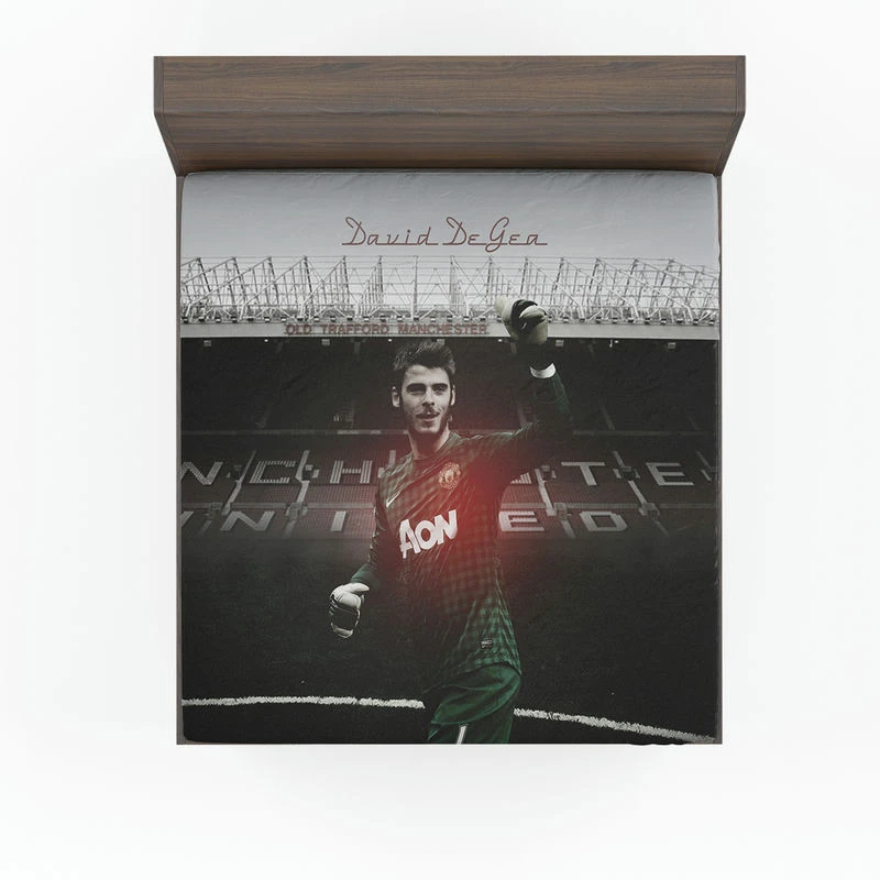 David de Gea Exciting Spanish Football Player Fitted Sheet