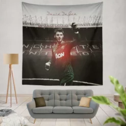 David de Gea Exciting Spanish Football Player Tapestry