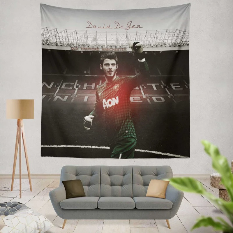 David de Gea Exciting Spanish Football Player Tapestry