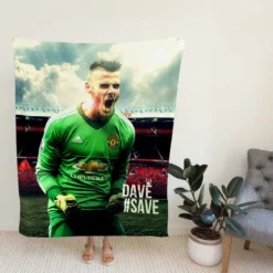 David de Gea Famous Man United Football Player Fleece Blanket