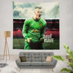 David de Gea Famous Man United Football Player Tapestry
