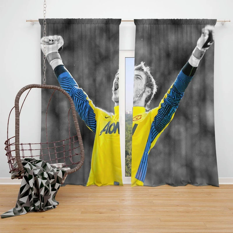 David de Gea Popular Man United Football Player Window Curtain