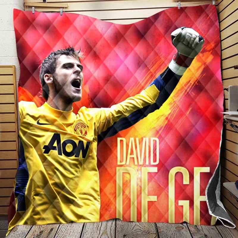 David de Gea Powerfull Spanish Football Player Quilt Blanket