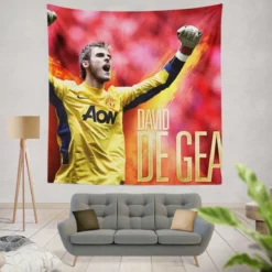 David de Gea Powerfull Spanish Football Player Tapestry