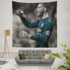 David de Gea Professional Spanish Football Player Tapestry