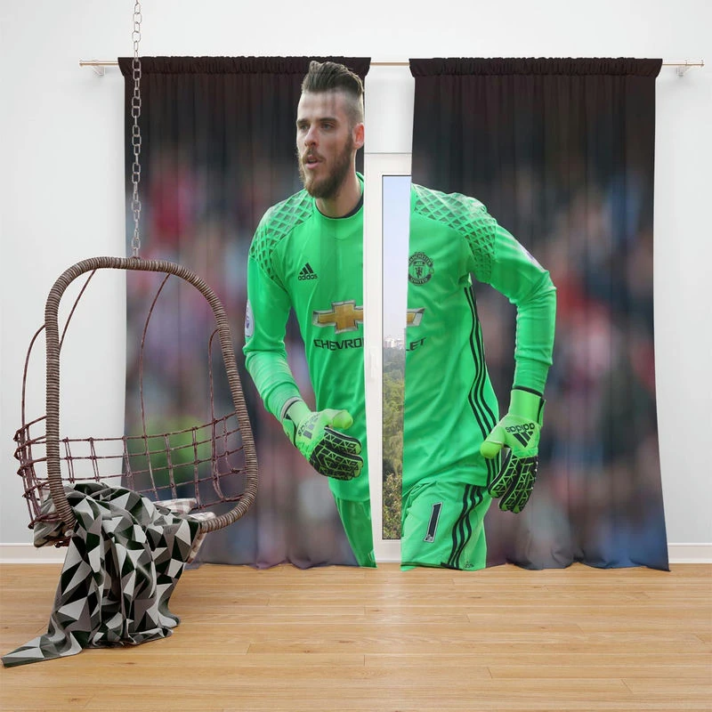 David de Gea Sensastional Football Player Window Curtain