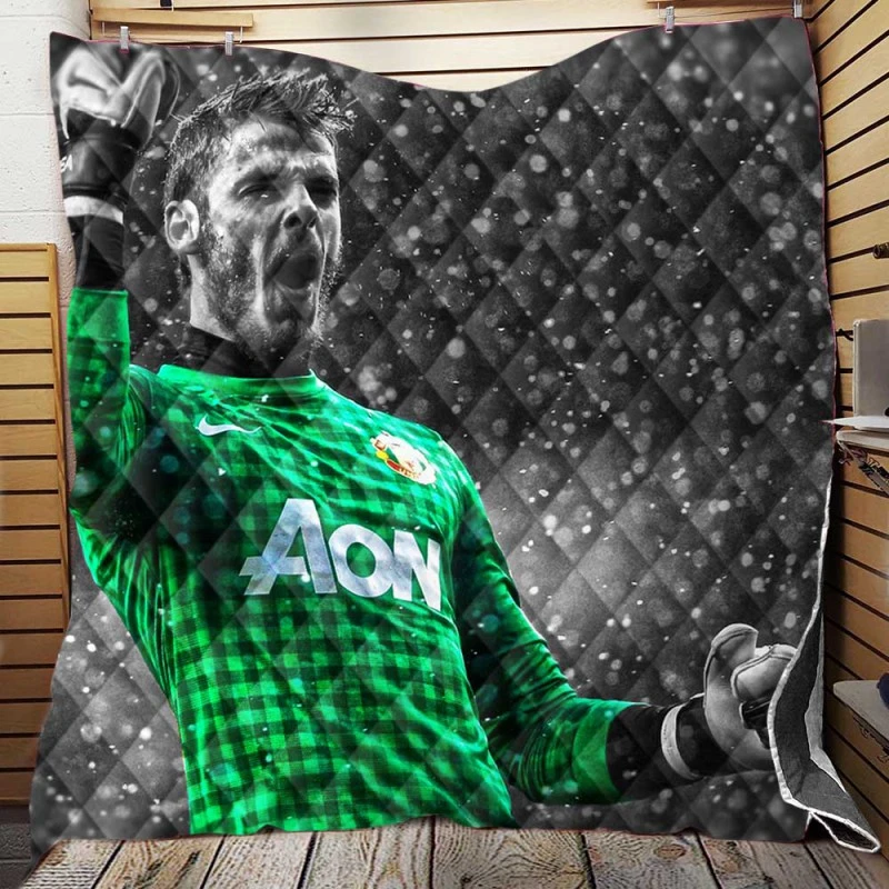 David de Gea Spanish Football Player Quilt Blanket