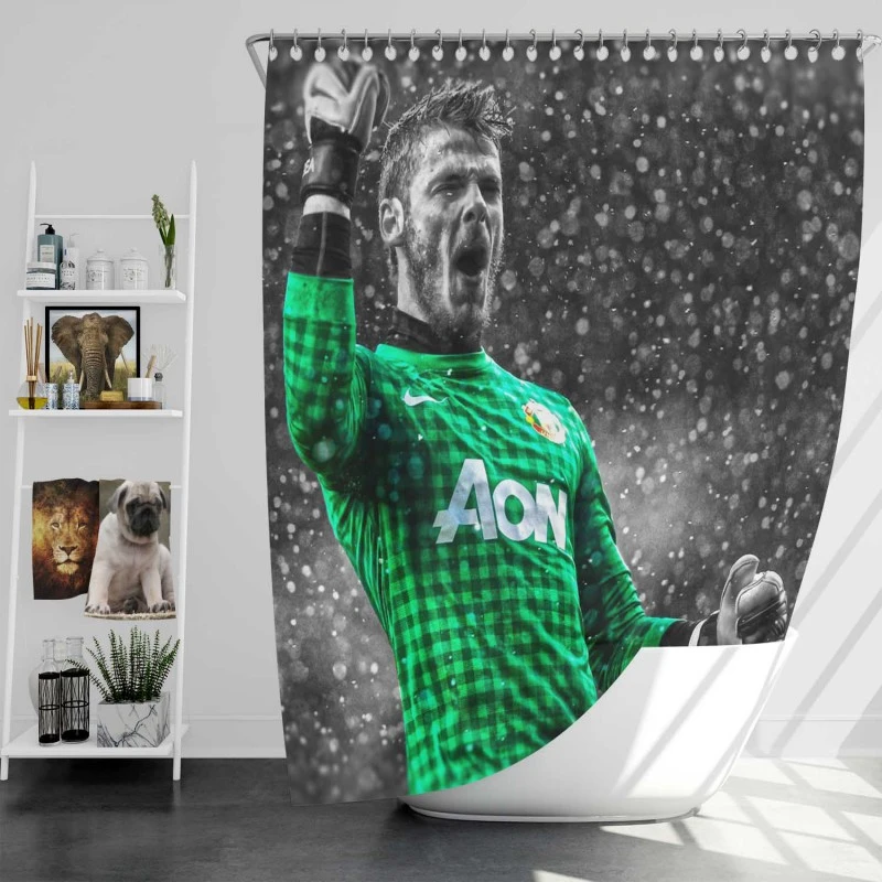 David de Gea Spanish Football Player Shower Curtain