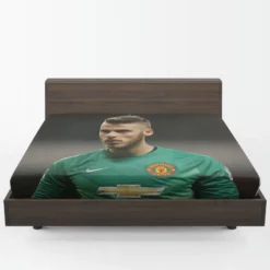 David de Gea Strong Man United Football Player Fitted Sheet 1