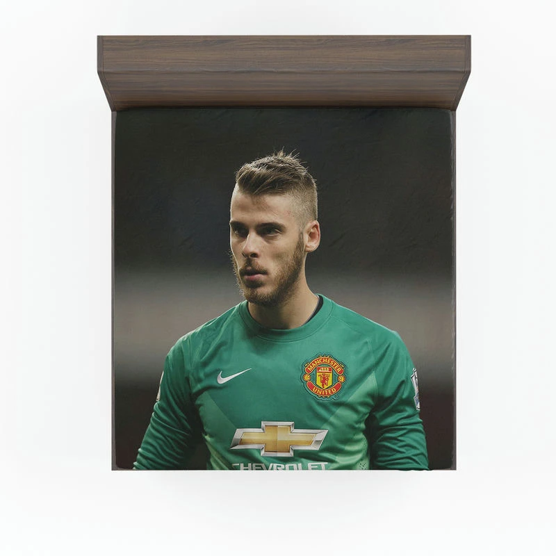 David de Gea Strong Man United Football Player Fitted Sheet