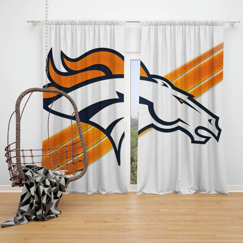 Denver Broncos Exciting NFL Football Club Window Curtain