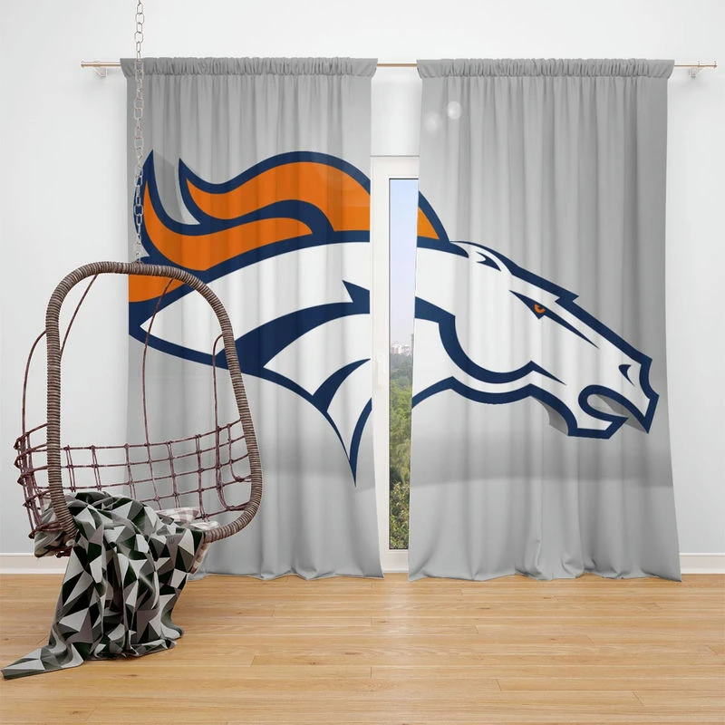 Denver Broncos NFL team Logo Window Curtain