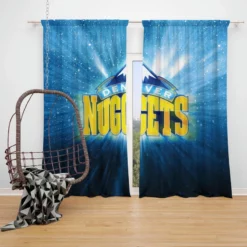 Denver Nuggets Exciting NBA Basketball Club Window Curtain