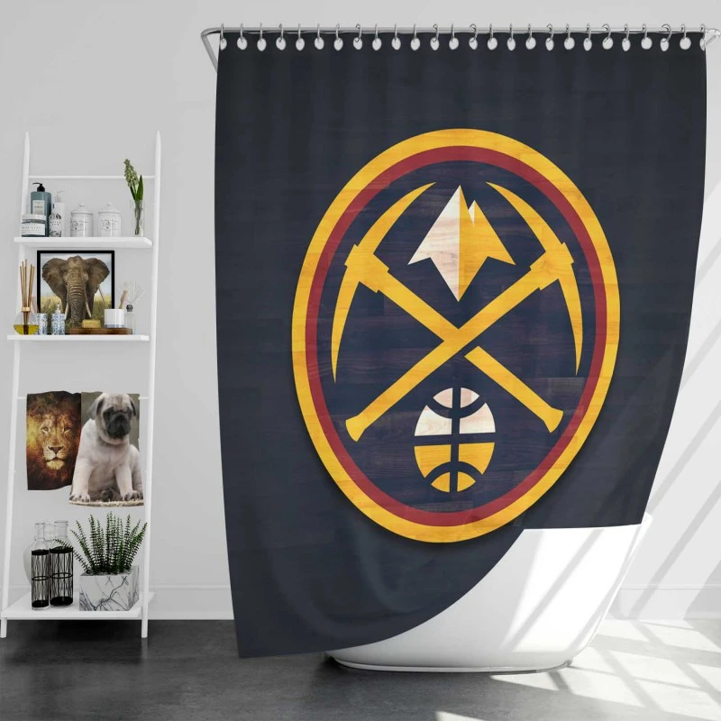 Denver Nuggets Exellelant NBA Basketball Team Shower Curtain