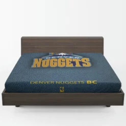 Denver Nuggets NBA Basketball Club Logo Fitted Sheet 1