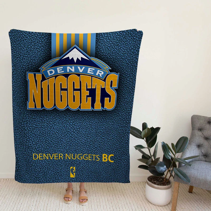 Denver Nuggets NBA Basketball Club Logo Fleece Blanket