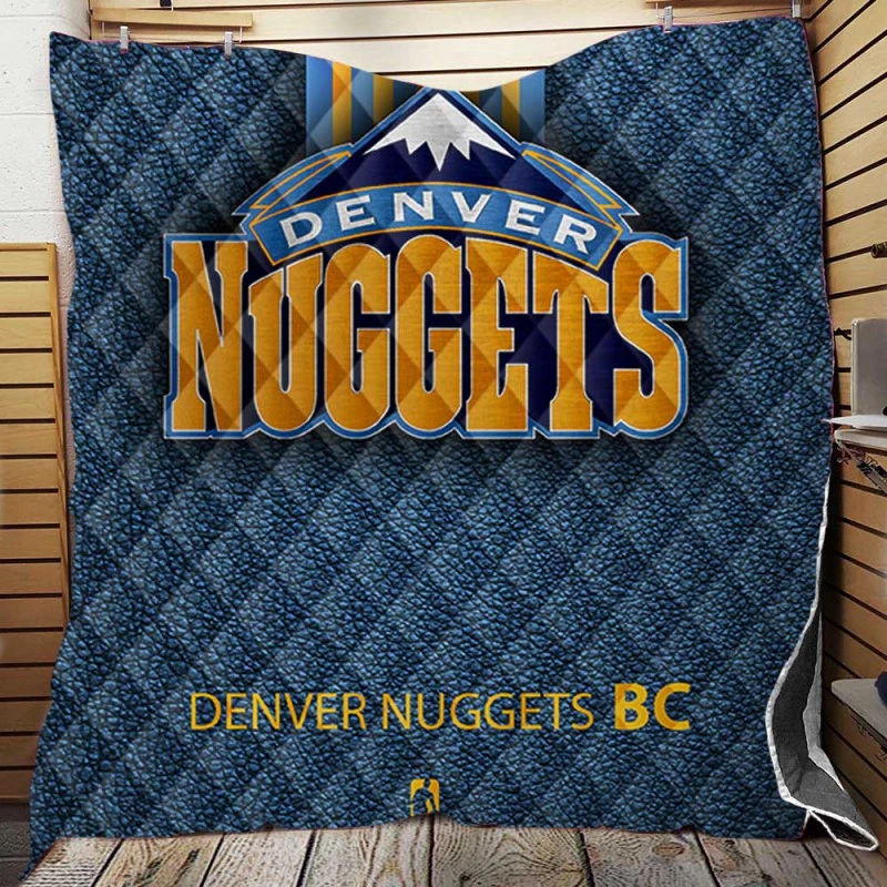 Denver Nuggets NBA Basketball Club Logo Quilt Blanket
