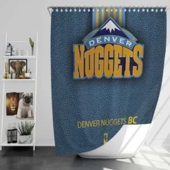 Denver Nuggets NBA Basketball Club Logo Shower Curtain