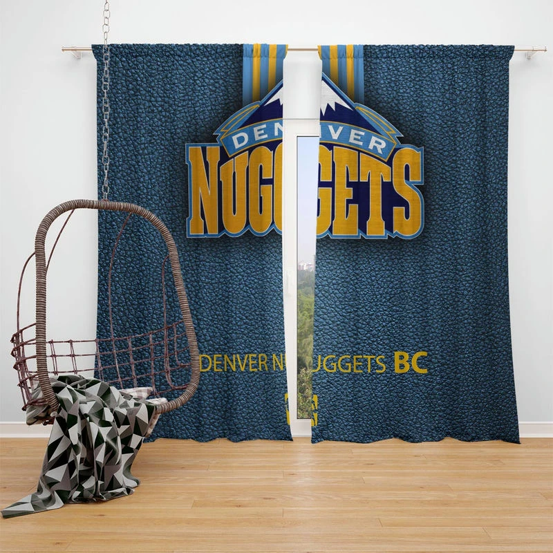 Denver Nuggets NBA Basketball Club Logo Window Curtain