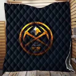 Denver Nuggets Powerful NBA Team Logo Quilt Blanket