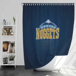 Denver Nuggets Professional NBA Basketball Team Shower Curtain