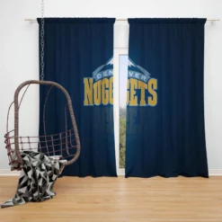 Denver Nuggets Professional NBA Basketball Team Window Curtain