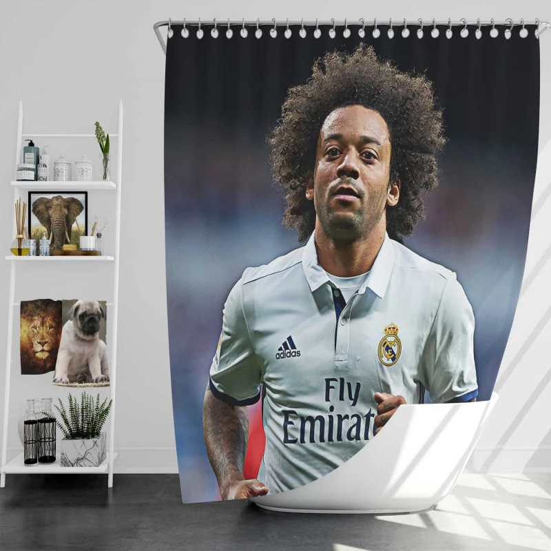 Dependable Sports Player Marcelo Vieira Shower Curtain