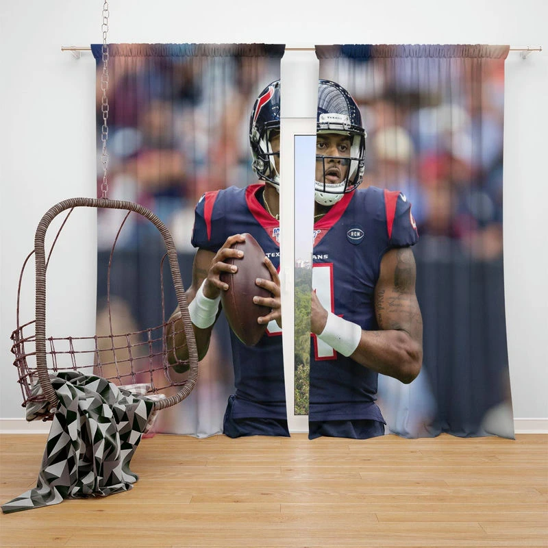 Deshaun Watson NFL American Football Player Window Curtain