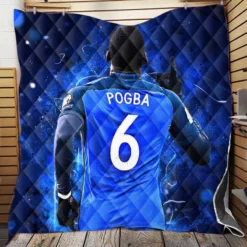 Determined Footballer Player Paul Pogba Quilt Blanket