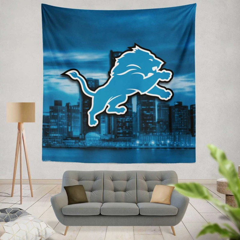 Detroit Lions NFL American Football Team Tapestry